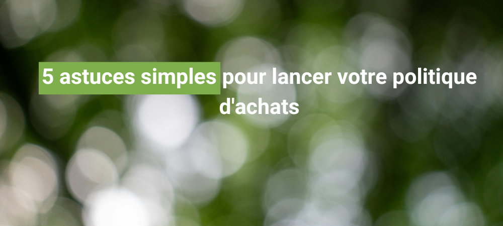 Demain autrement Achats durables